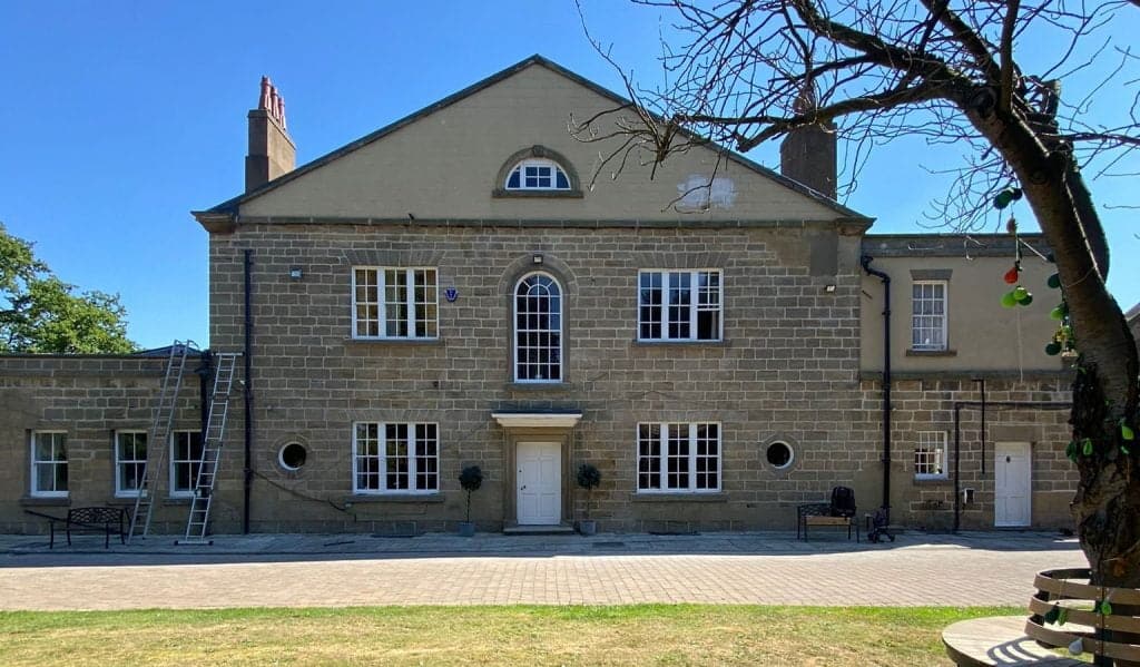 Hot lime mortar pointing. The Court, Low Ackworth, Pontefract. Grade II listed building