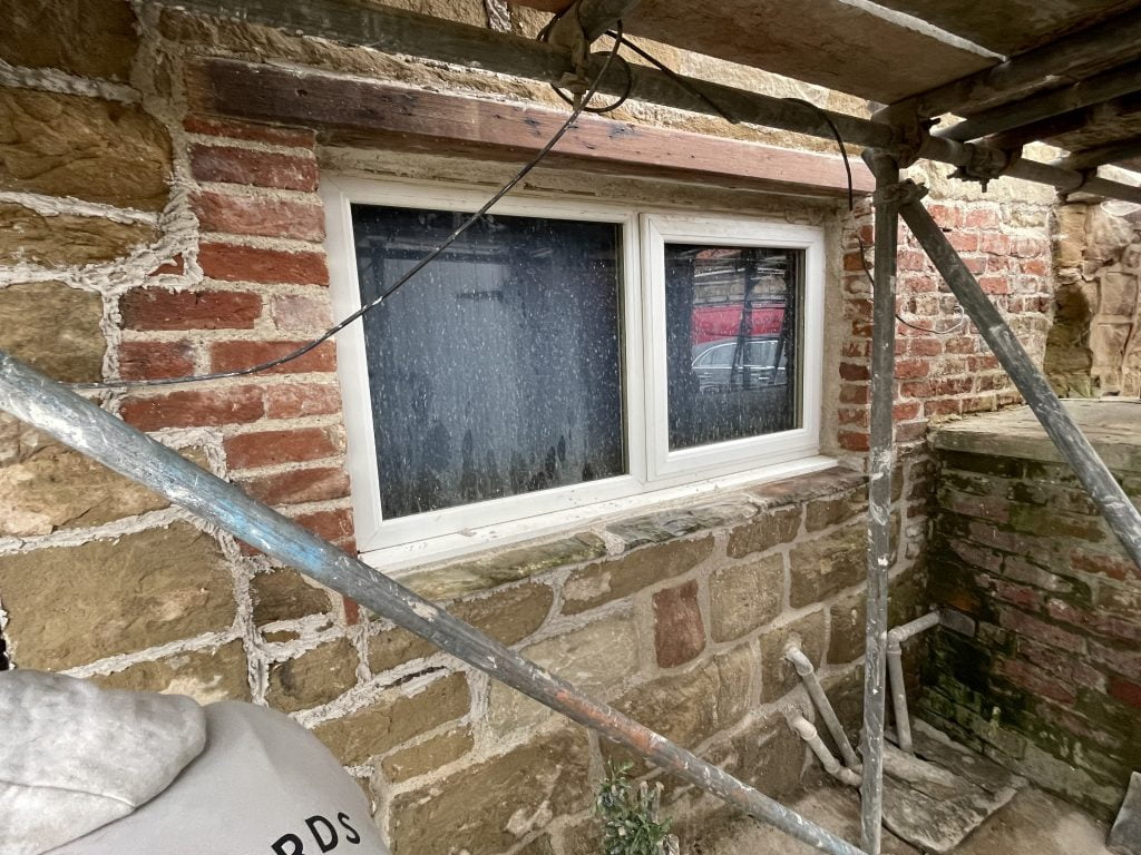 Oak lintel installation in Darrington, Pontefract